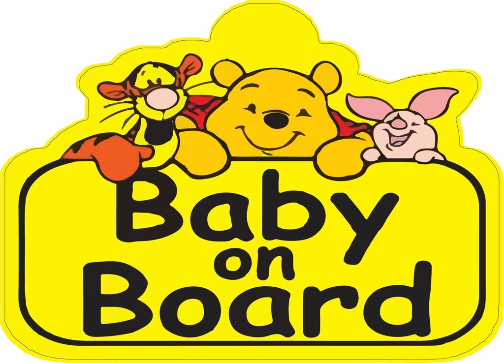 Знак  "BABY ON BOARD" (ДІСНЕЙ)  на авто МАГНІТНИЙ зйомний Код/Артикул 173 від компанії greencard - фото 1