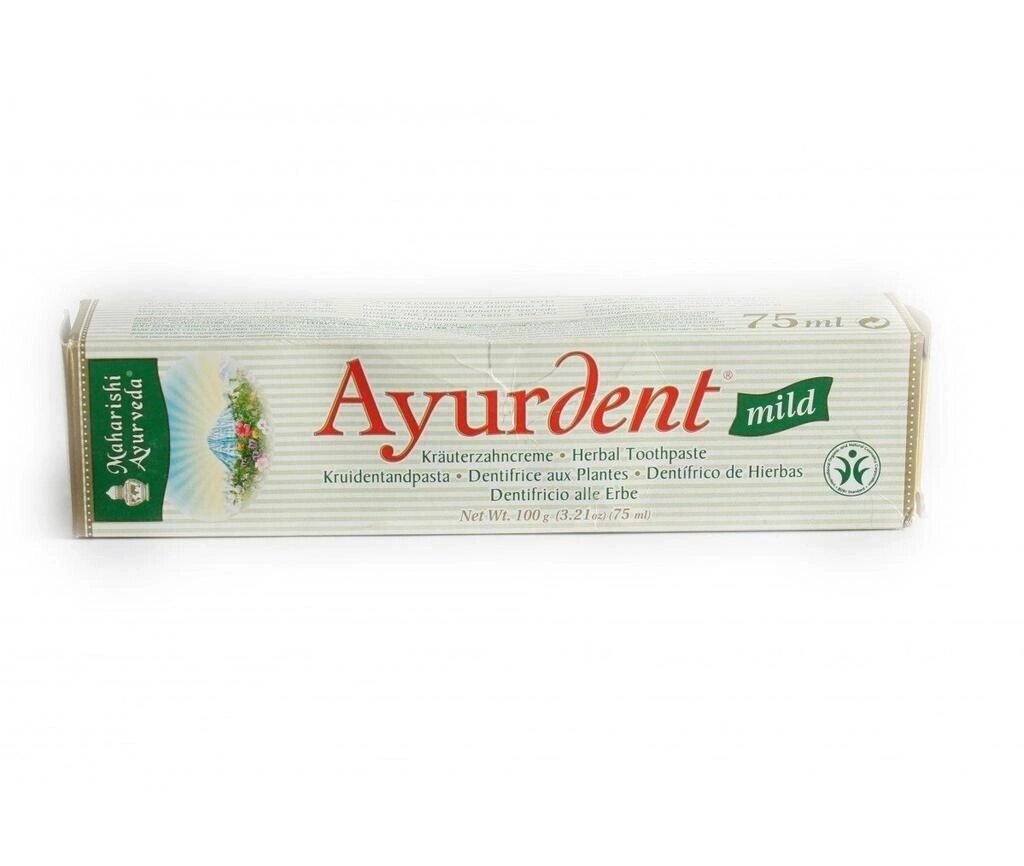 Зубна паста Аюрдент Мілд (75 мл), Ayurdent Mild,  Maharishi Ayurveda Під замовлення з Індії 45 днів. Безкоштовна від компанії greencard - фото 1