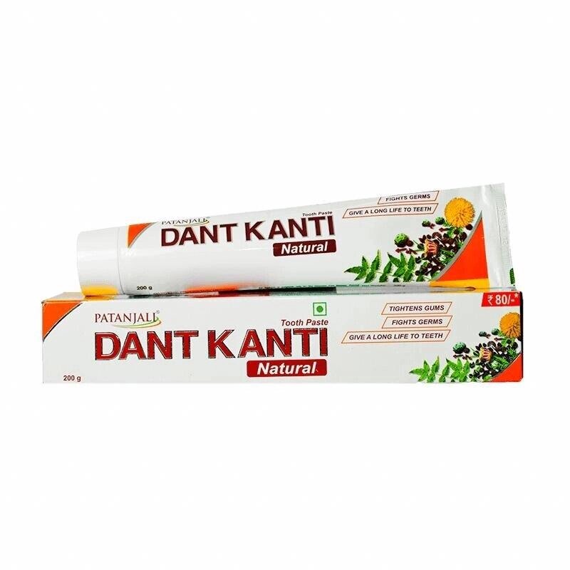 Зубна паста Дант Канті (200 г), Dant Kanti Tooth Paste,  Patanjali Під замовлення з Індії 45 днів. Безкоштовна доставка. від компанії greencard - фото 1