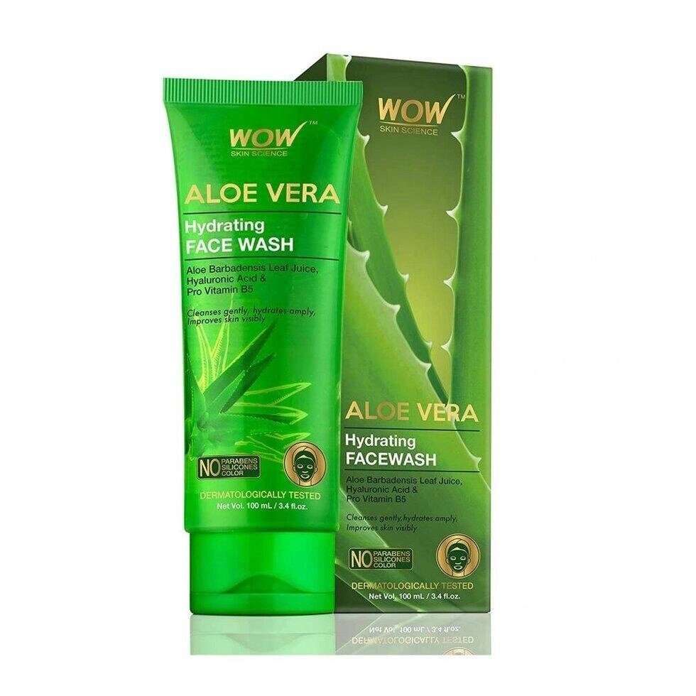 Зволожуючий засіб для вмивання з Алое віра (100 мл), Aloe Vera Hydrating Face Wash,  WOW Skin Science Під замовлення з від компанії greencard - фото 1