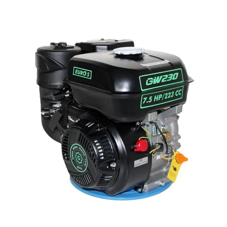 Двигун бензиновий GrunWelt GW230-T / 20 Євро 5 (шліц, вал 20 мм, 7.5 к. с.) від компанії АгроФактор - фото 1