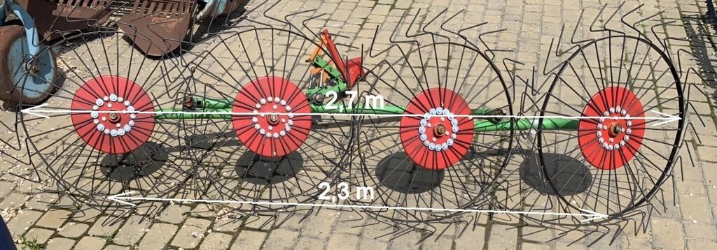 Граблі "Сонечко" ТМ Bulat до мотоблока 4 колеса від компанії АгроФактор - фото 1