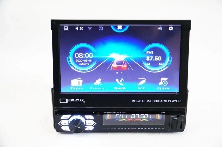 Автомагнітола 7" 1din GPS Android 10 Wi-Fi Bluetooth USB Pioneer 7188A від компанії Кактус - фото 1