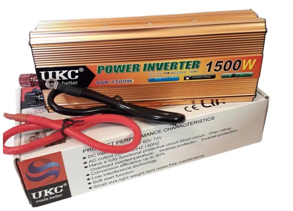 Автомобільний Перетворювач Напруги 1500W UKC Power 12V-220V від компанії Кактус - фото 1