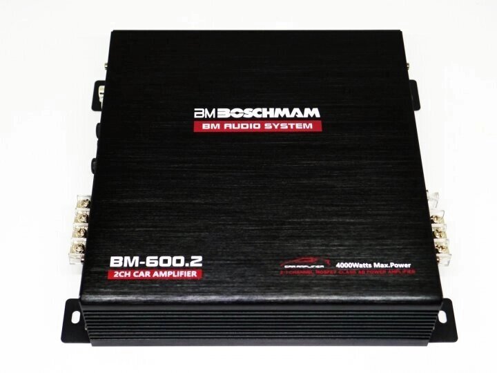 Автомобільний підсилювач звуку Boschmam BM Audio BM-600.2 двоканальний 4000W від компанії Кактус - фото 1