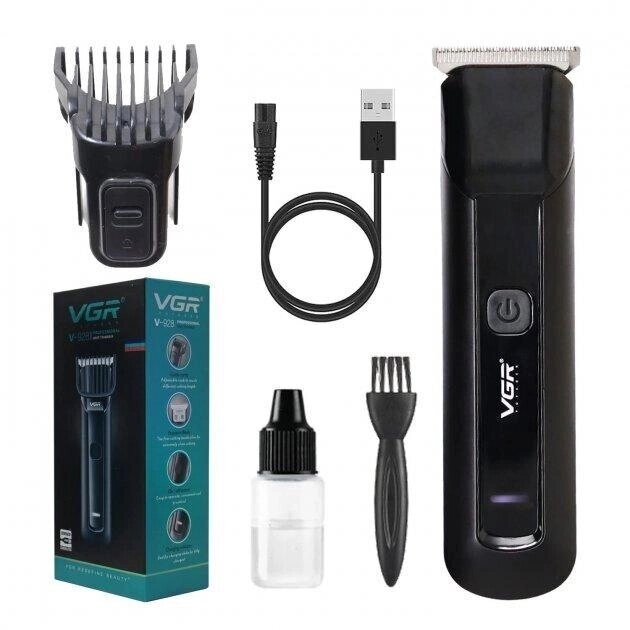 Бездротовий компактний триммер для волосся VGR V-928 з USB-кабелем, для чоловіків, Чорний від компанії Кактус - фото 1