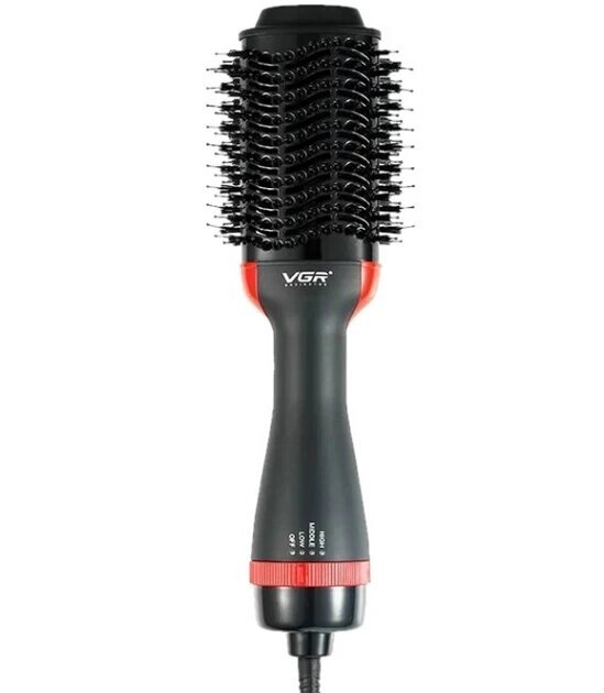 Фен-щітка для волосся VGR V-416 3в1 - Електричний гребінець для укладання та випрямлення, прасок, плойка, стайлер від компанії Кактус - фото 1