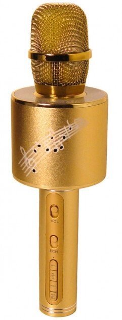 Караоке-мікрофон портативний DM YS-66 5548, золотий від компанії Кактус - фото 1