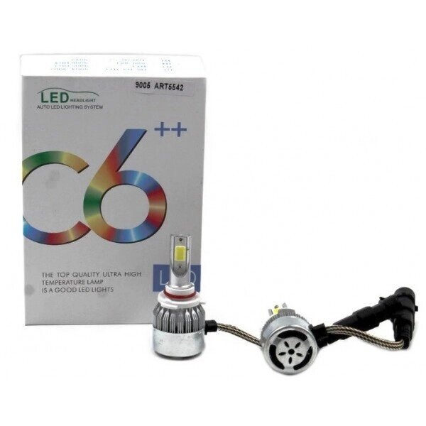 Комплект автомобільних LED ламп MHZ C6 в туманки 9005 (C6-HB3/9005) від компанії Кактус - фото 1