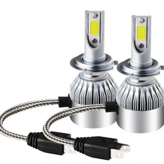 Комплект світлодіодних LED ламп C6 HeadLight H7 12v COB від компанії Кактус - фото 1