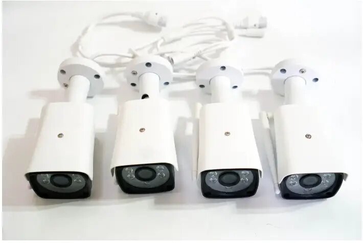 Комплект відеоспостереження бездротовий DVR KIT CAD Full HD UKC 8004/6673 WiFi 4ch набір на 4 камери від компанії Кактус - фото 1