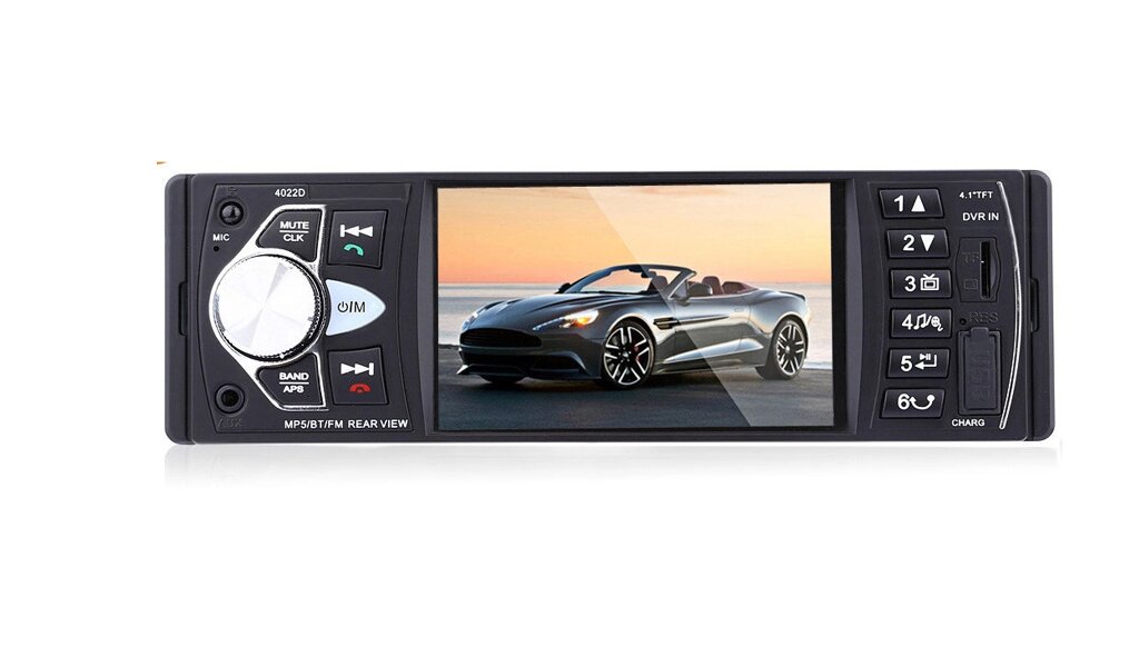 Магнітола для автомобіля 4037ТМ Bluetooth, 4,1 "LCD TFT USB + SD DIVX / MP4 / MP3 від компанії Кактус - фото 1