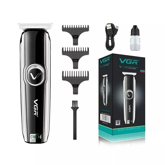 Машинка для стрижки волосся VGR V-168 акумуляторна бездротова від компанії Кактус - фото 1
