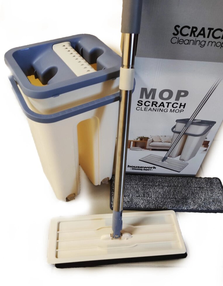 MOP Лінивець з відром віджиму Scrat Cleaning Mop  BIG від компанії Кактус - фото 1