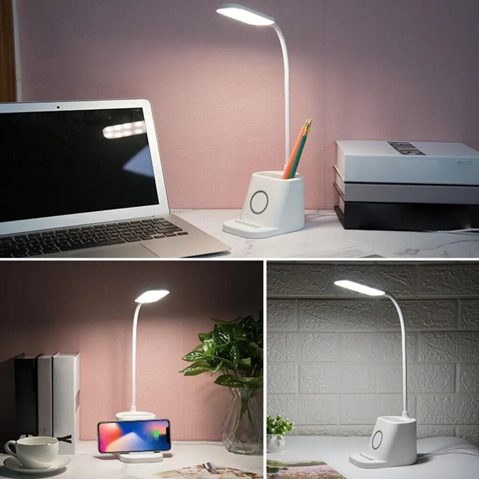 Настільна лампа DESK LAMP USB з Power Bank від компанії Кактус - фото 1
