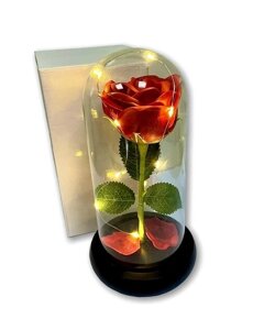 Троянда в колбі з LED підсвічуванням велика червона