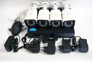 Комплект відеоспостереження бездротовий DVR KIT CAD Full HD UKC 8004/6673 WiFi 4ch набір на 4 камери