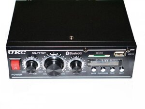 Підсилювач звуку UKC AV-777BT з функцією Bluetooth + USB/SD/MMC Чорний