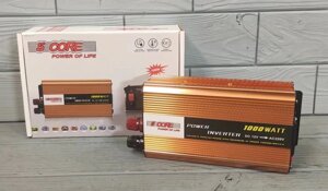 Перетворювач напруги 12V-220V 1000W/інвертор автомобільний 1000W 12V UN-3054 (work 660W)