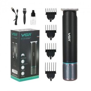 Акумуляторна машинка для стрижки волосся та бороди VGR V 250 бездротова з 4 насадками