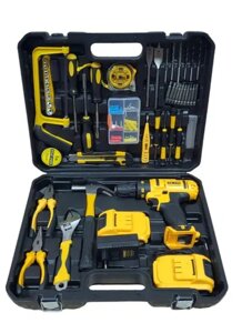 Шуруповерт ударний DeWalt DCD791 з великим набором інструментів (24V 5Ah Lilon)