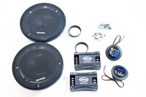 Автомобільні компонентні динаміки круглі Бошман 13см BOSCHMANN BM Audio F-528-X6 200 W 2 смугові пара t