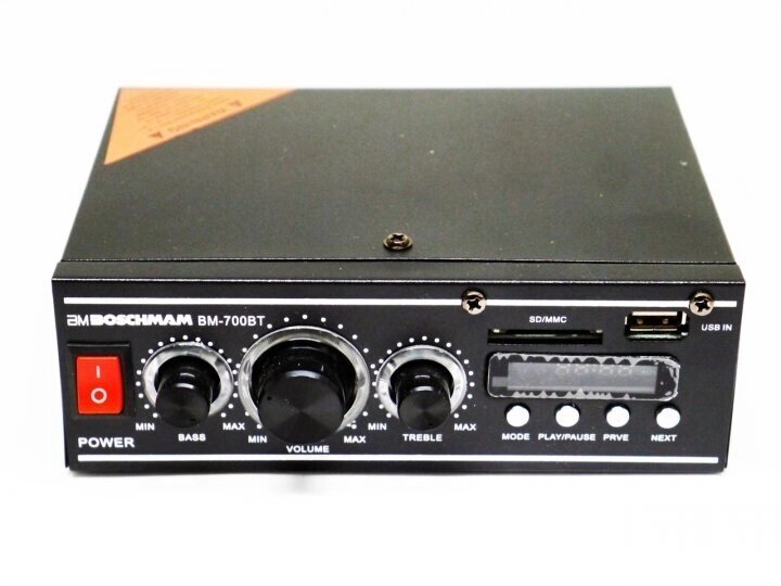 Підсилювач потужності звуку 2х канальний Boschmam BM Audio BM-700BT з Bluetooth, Karaoke та USB 2x300W від компанії Кактус - фото 1