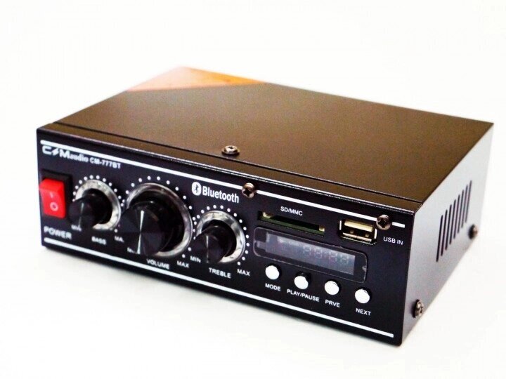 Підсилювач звуку з пультом Bluetooth UKC CM-777BT від компанії Кактус - фото 1