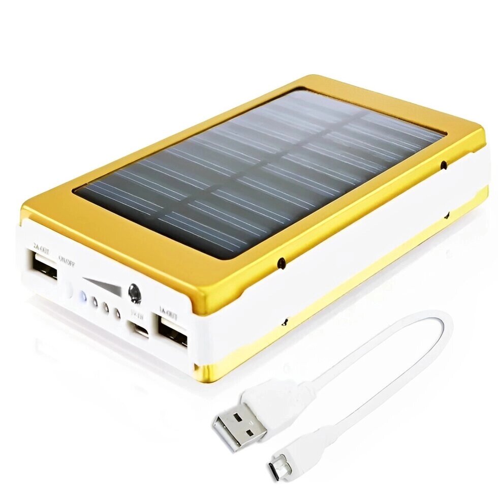 Power Bank 30000Mah акумулятор для телефону заряджання від сонця із сонячною батареєю від компанії Кактус - фото 1