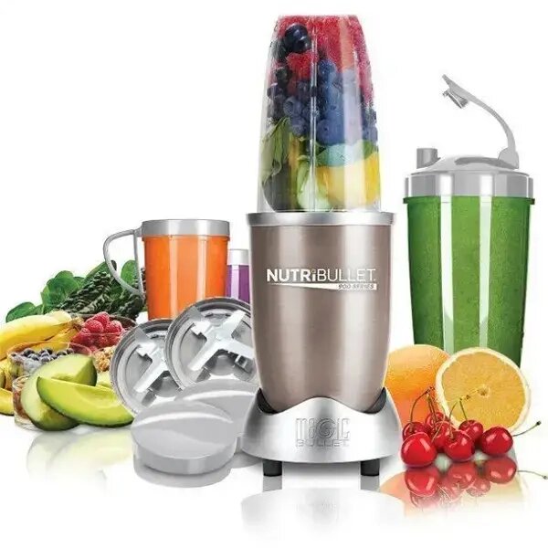 Професійний кухонний комбайн фітнес-блендер НутріБулет NUTRiBULLET 900W з насадками від компанії Кактус - фото 1