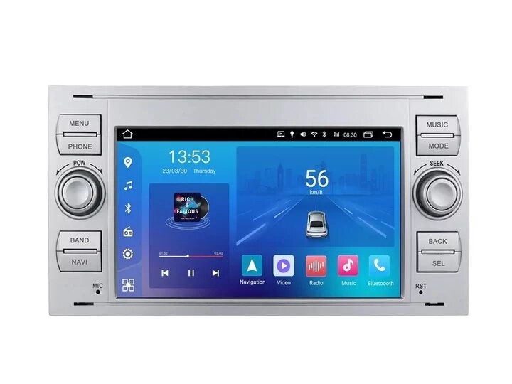 Штатна магнітола 7" Ford Fusion C-MAX S Focus Mondeo Kuga Android 12- 4+32GB з функцією carplay і CANBUS від компанії Кактус - фото 1