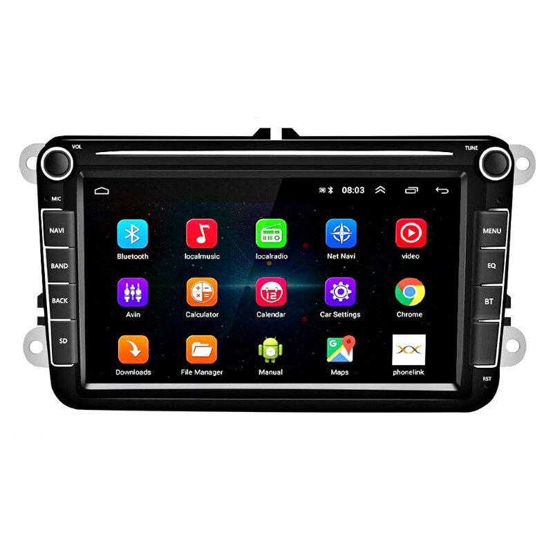 Штатна магнітола Android Volkswagen Caddy 2004-2015 8" Екран 2\16Гб Автомагнітола Андроїд 10 GPS Wi-Fi Кадик від компанії Кактус - фото 1