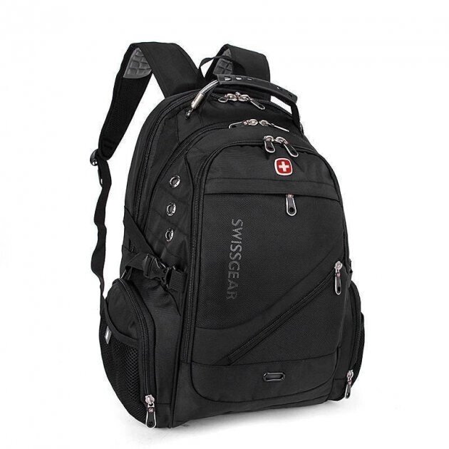 Стильний міський ортопедичний рюкзак універсальний для дітей та дорослих SwissGear Bag 8810 Black від компанії Кактус - фото 1