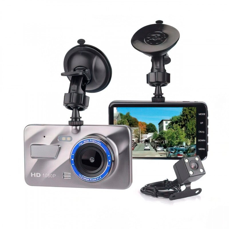 Відеореєстратор для автомобіля Dual Lens A10/F9/V2 Full HD 1080 H31 від компанії Кактус - фото 1