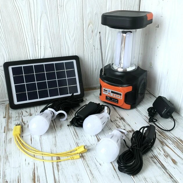 Зарядний пристрій DAT Solar Light сонячна станція RT-911BT радіо/MР3/Power Bank від компанії Кактус - фото 1