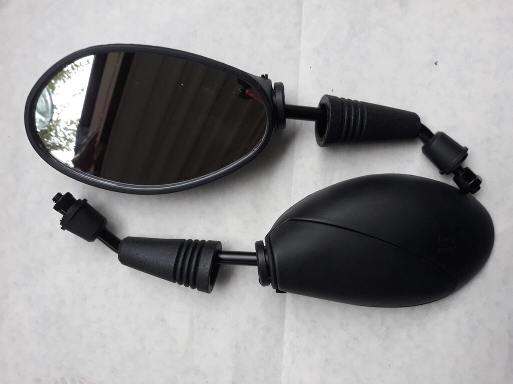 Дзеркала Ø8 чорна вставка для скутера Honda Tact 16 від компанії ПП Скринніков - фото 1