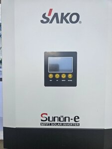 Гібридний інвертор SAKO 3000-24, 3000VA2400W, 24V, струм заряду 0-80A, 170-280V, MPPT 80А, 120-450 Vdc (SUNON-E 2.4KW)