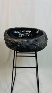 Раковина з натурального каменю. Граніт Нікітинський 53х44х14