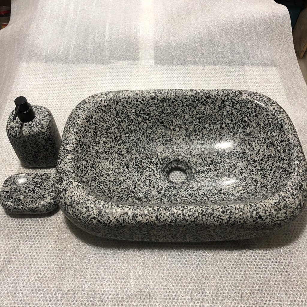 Раковина з натурального граніту Solid granite від компанії ТОВ "будфірми" ВИСОТА " - фото 1