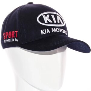 Бейсболка автомобільна кепка з регулюванням із щільного котону Kia BTH20674 Темно-синій