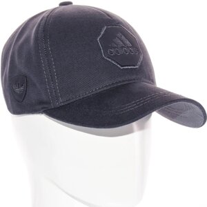 Бейсболка брендова зі шкіряною нашивкою кепка з регулюванням із щільного котону Adidas BTH21637 Темно-сірий