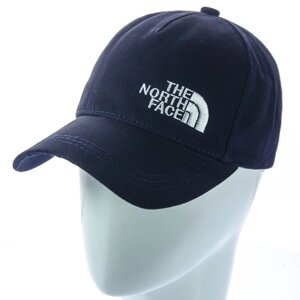 Бейсболка брендова універсальна кепка з регулюванням розміру із щільного котону North Face BTH20654 Тсиний-синий