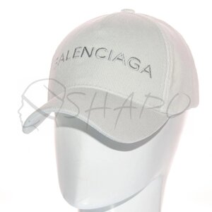 Бейсболка молодіжна п'ятиклинка демісезонна кепка з регулятором розміру вельветова тканина Balenciaga BVH22508 Білий