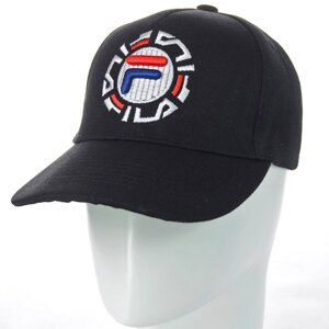Бейсболка мужская брендовая кепка с вышивкой Fila BKH19716 Черный