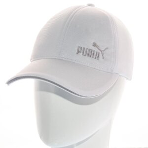 Бейсболка закрита універсальна на стрейч-гумці кепка кукурудза з брендовою вишивкою Puma BSH18033 Білий