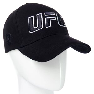 Кепка брендова вишивка з регулюванням бейсболка універсальна котонова UFC BTH20802 Чорний