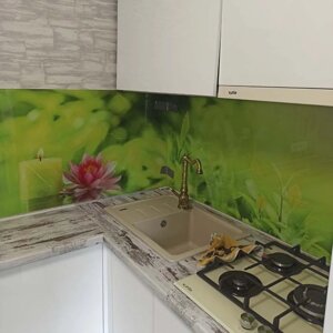 Стінова панель для кухні / Скинали зі скла Лотос