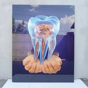 Постер / Скляна картина для стоматологічного кабінету Зуб