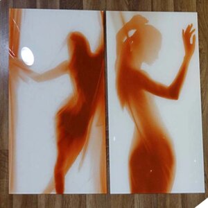 Постер / Модульна картина на склі Силуети оголених жінок