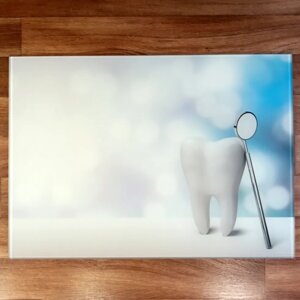 Постер / Стоматологічна картина на склі з фотодруком Зуб
